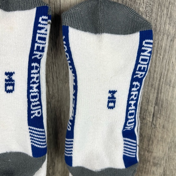 Under Armour Mens White/Blue Socks - Picture 6 of 8